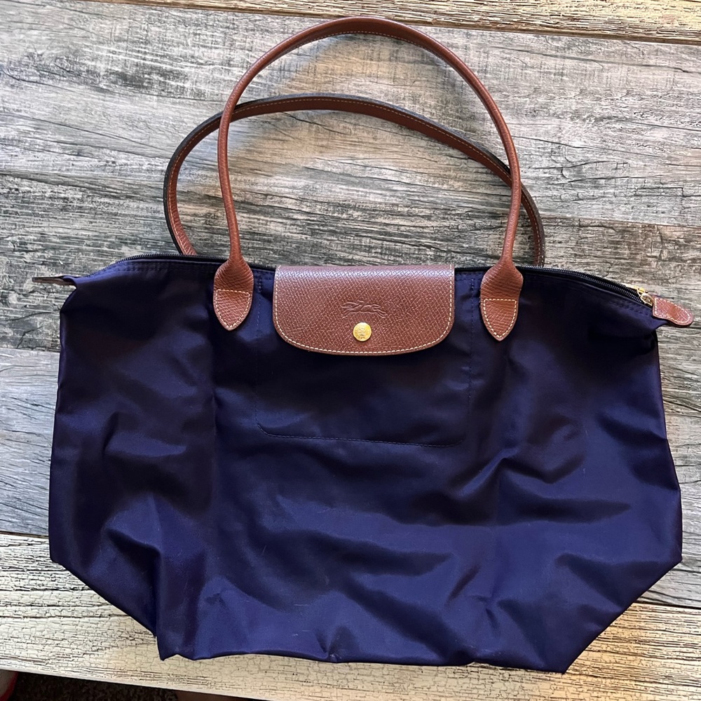 Longchamp Le Pliage Large Tote Eggplant
